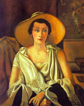 安德烈 德朗 Portrait of Madame Paul Guillaume with a large hat 安德烈 德朗 Portrait of Madame Paul Guillaume with a large hat